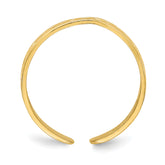 14K Small X and Hearts Adjustable Toe Ring